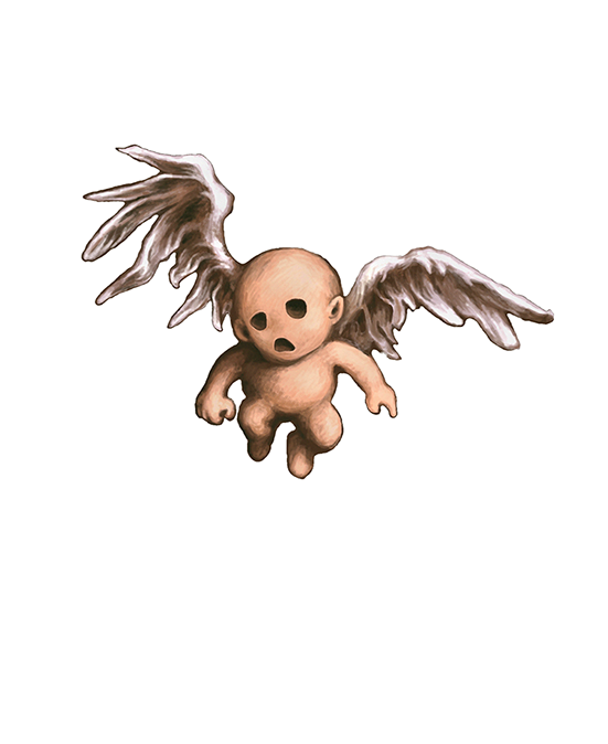 天使虫リトル　神経塔内部を飛ぶと噂されている存在。 かわいいのかぶきみなのかがよくわからない。